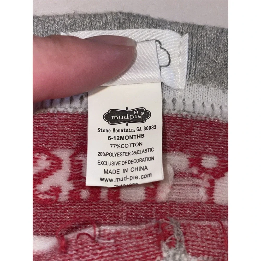Baby Leggings Winter‎ Christmas (My First) Reindeer 6-12 Months Mud pie